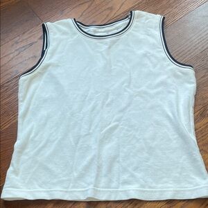 Cherokee White Top with Black Accents